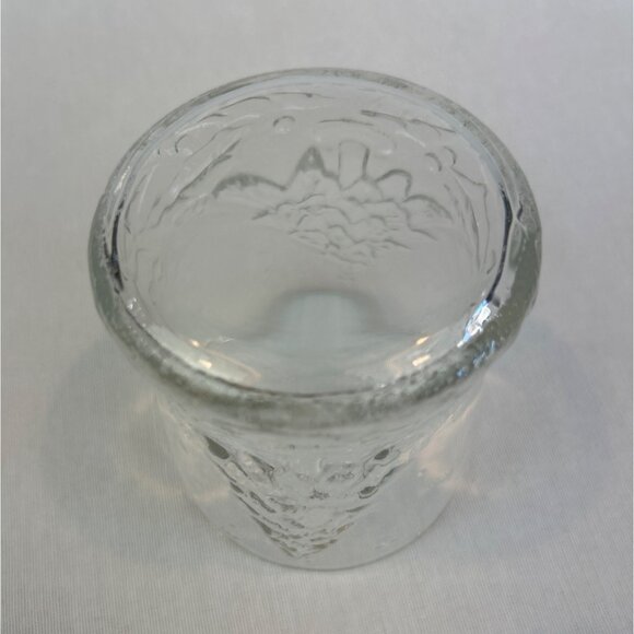 Vintage Clear Embossed Glasses Christmas Trees Stars Drinking - Picture 6 of 10